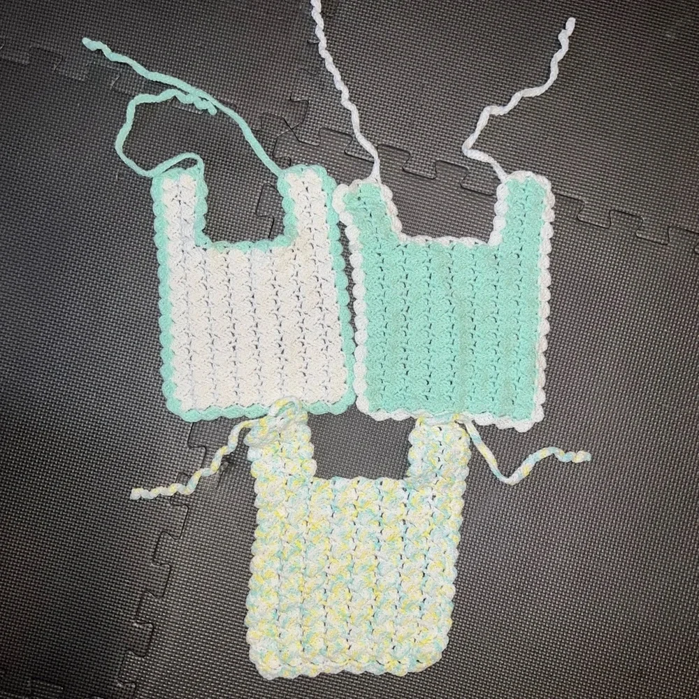 Vintage crocheted bibs